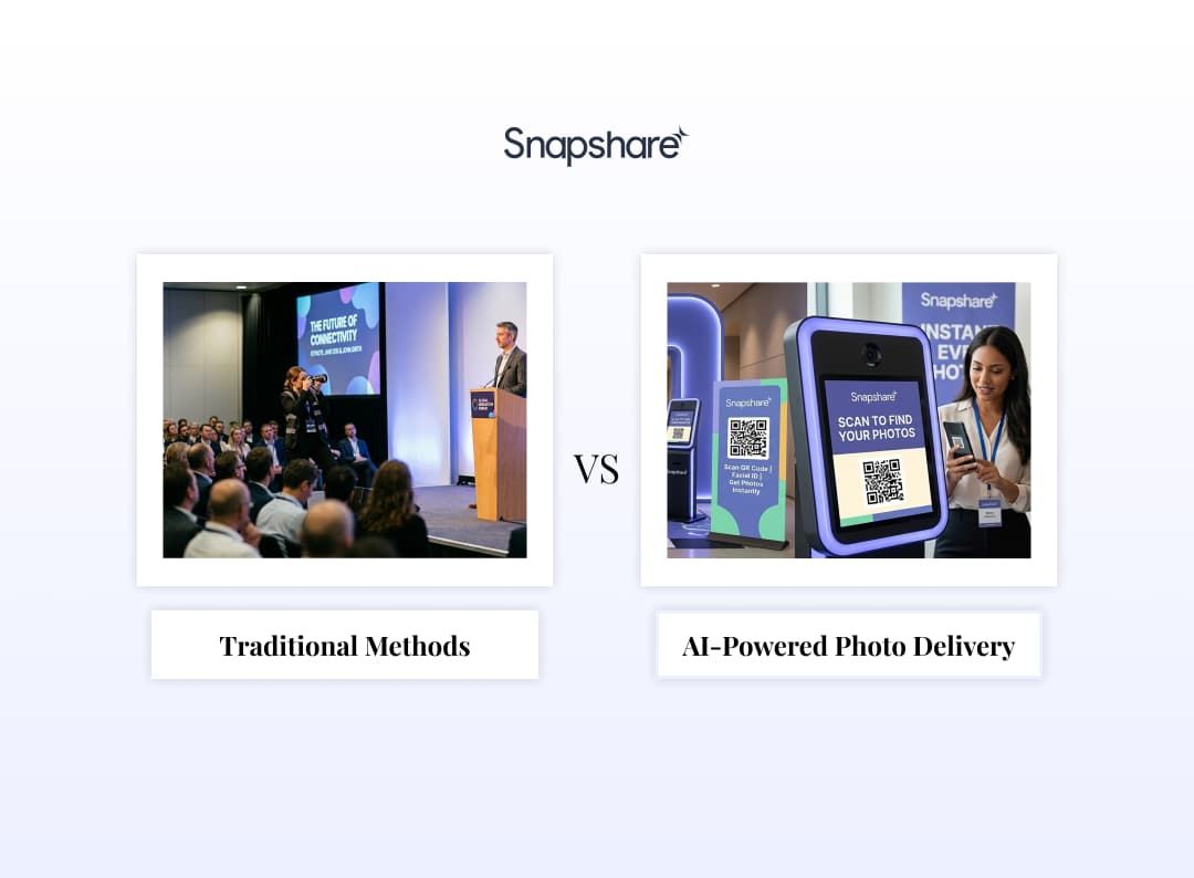 How to Share Event Photos: Traditional Methods vs AI-Powered Photo Delivery